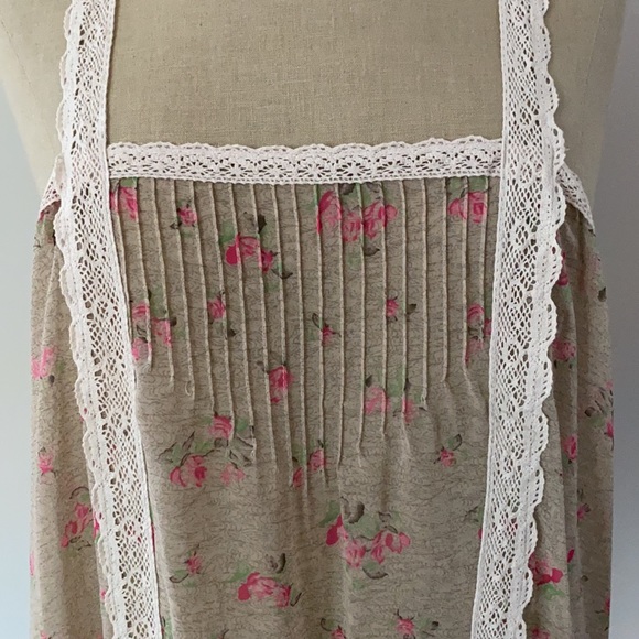 Free People rose and lace tunic S - Picture 2 of 4